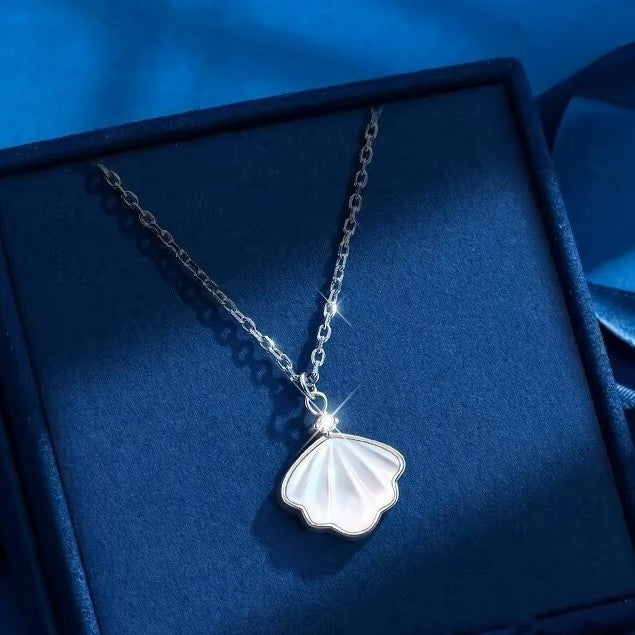 S999 Sterling Silver Shell Necklace