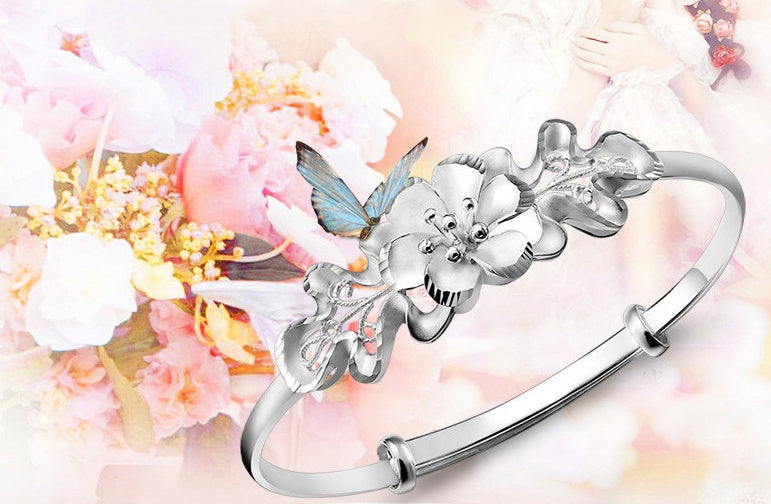 Sweet Bauhinia Adjustable Bracelet Woman Flower Vera Bracelet