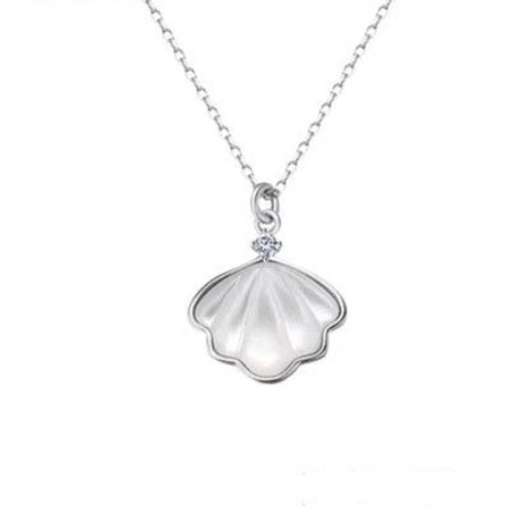 S999 Sterling Silver Shell Necklace