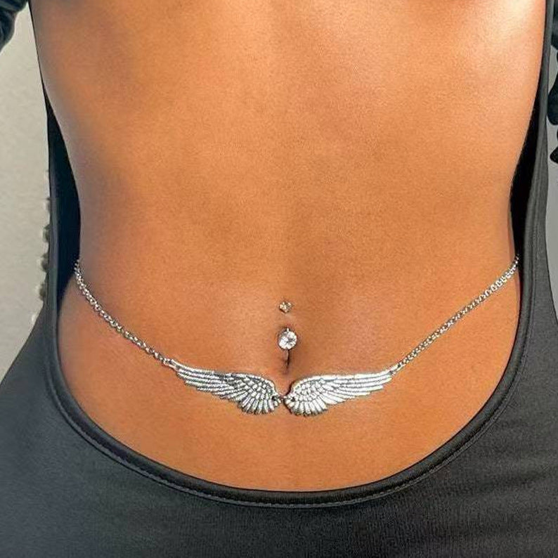 Baddies Double Wings Angel Waist Chain Accessories