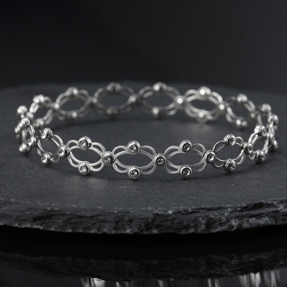 New Scale Jewelry Electroplated Zirconia Bracelet