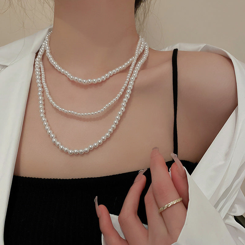 Irregular Long Pearl Necklace Niche